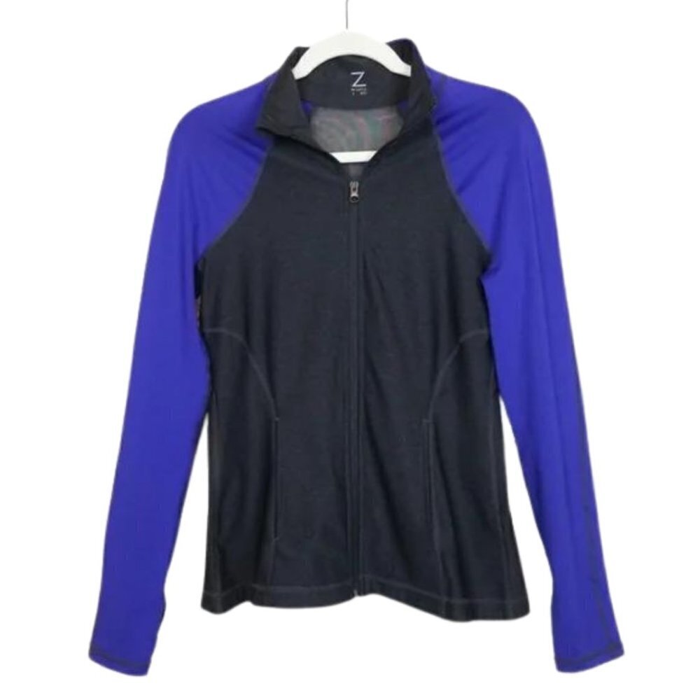 Zella Women's Black and Purple Full Zip Jacket